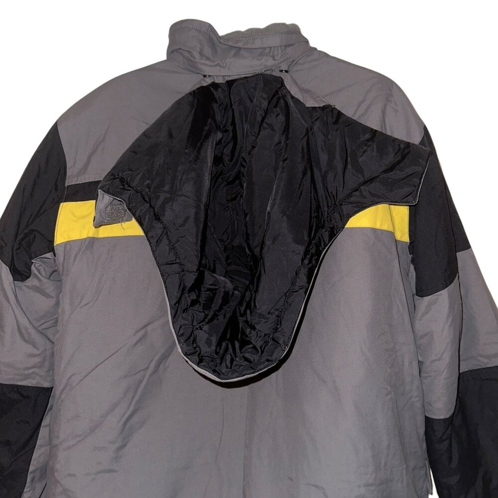 Columbia Winter Coat Big Boys 18 20 Gray Hooded Lined Insulation Pockets - Picture 7 of 11